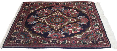 Canvello Hand Made Formal Medallion Silkroad Bidjar Rug - 1'9'' X 2'2'' - Canvello