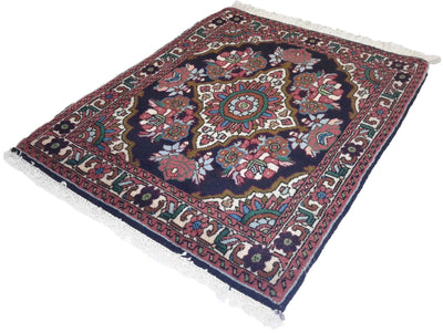 Canvello Hand Made Formal Medallion Silkroad Bidjar Rug - 1'9'' X 2'2'' - Canvello