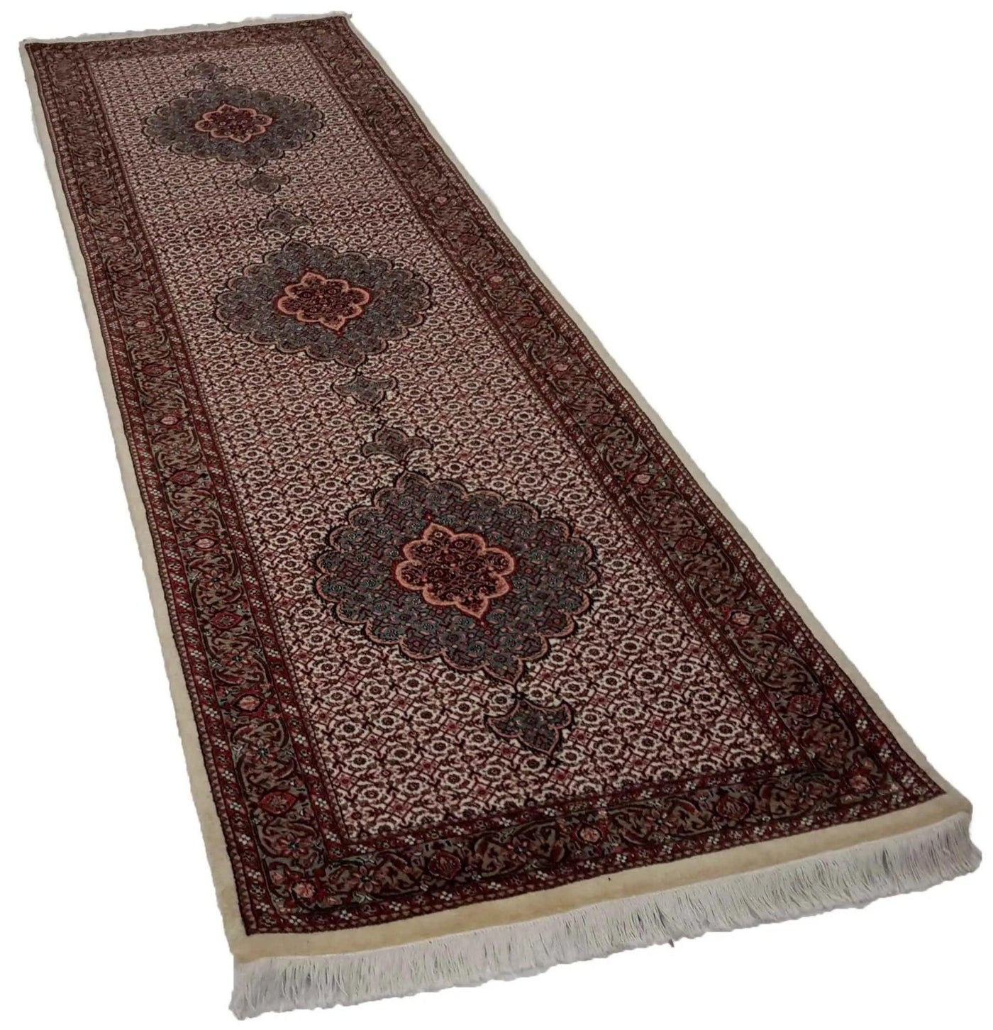 Canvello Hand Made Formal Medallion Silkroad Bidjar Rug - 2'11'' X 10'2'' - Canvello