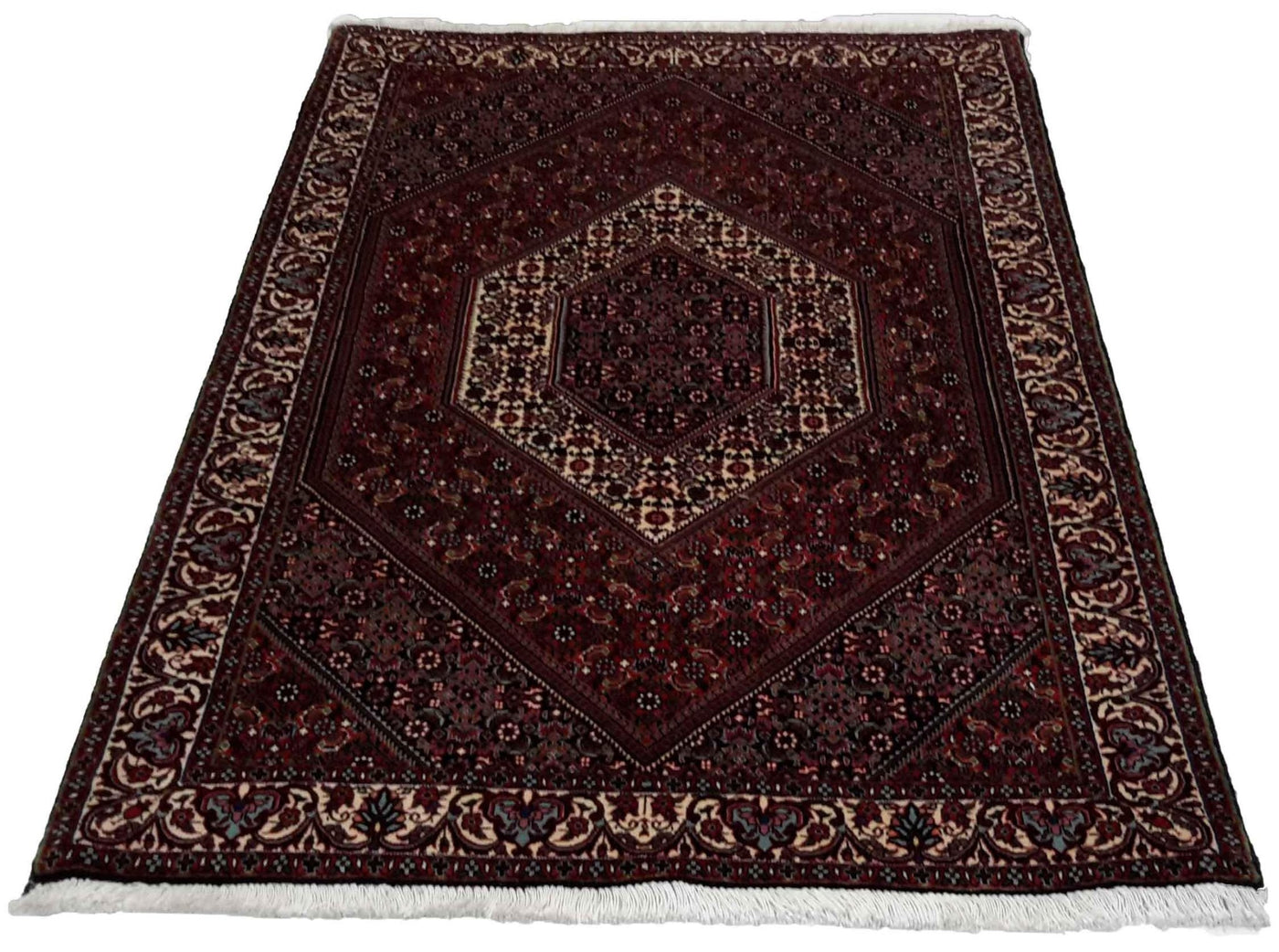 Canvello Hand Made Formal Medallion Silkroad Bidjar Rug - 3'8'' X 5'9'' - Canvello