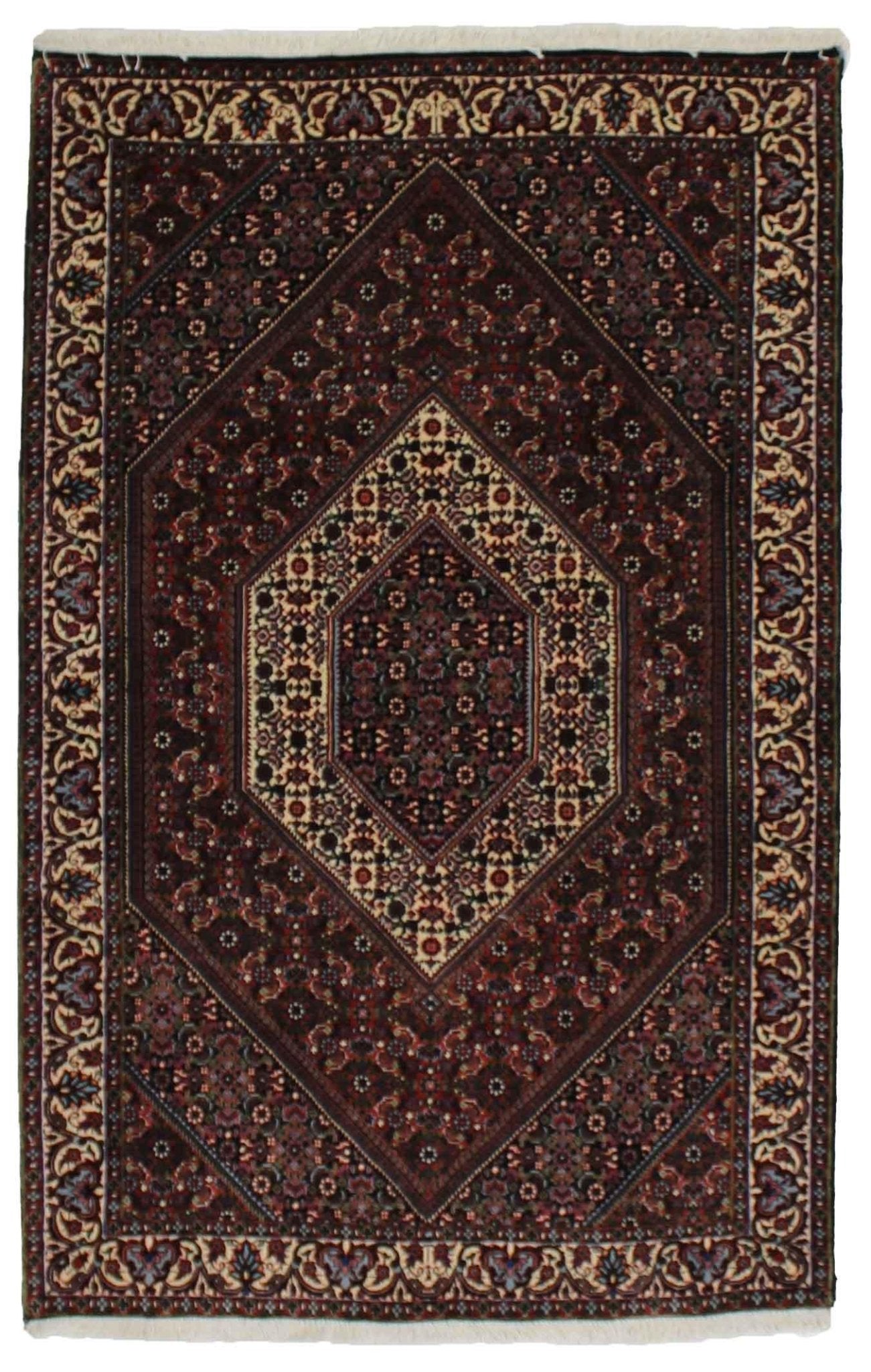 Canvello Hand Made Formal Medallion Silkroad Bidjar Rug - 3'8'' X 5'9'' - Canvello