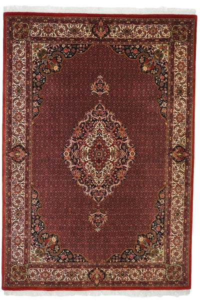 Canvello Hand Made Formal Medallion Silkroad Bidjar Rug - 6'10'' X 9'9'' - Canvello