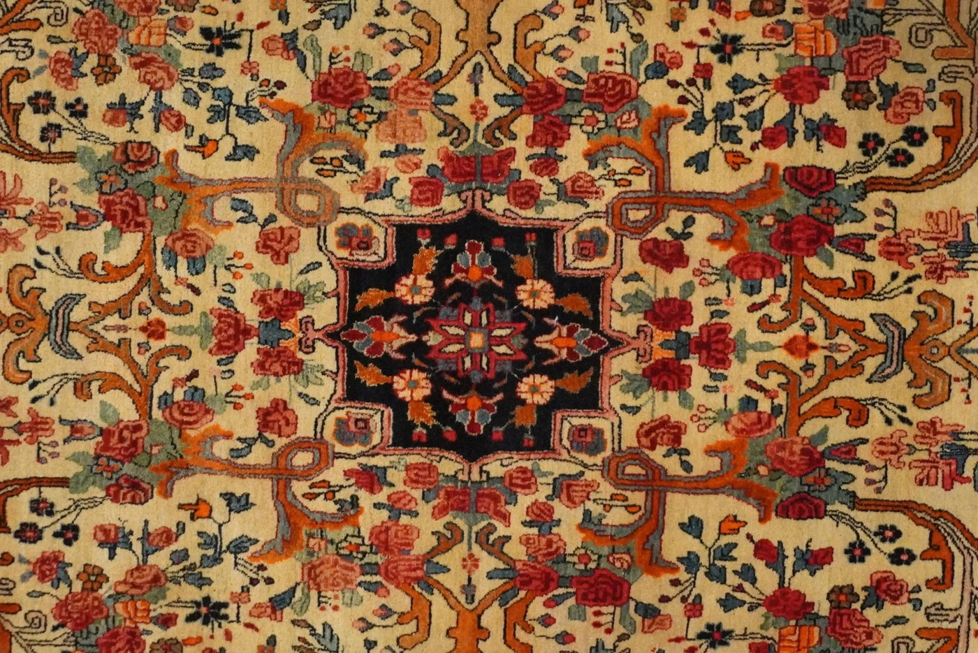 Canvello Hand Made Formal Medallion Silkroad Bidjar Rug - 8'11'' X 12'3'' - Canvello