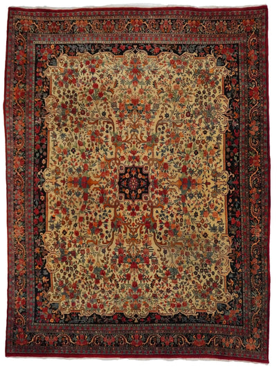 Canvello Hand Made Formal Medallion Silkroad Bidjar Rug - 8'11'' X 12'3'' - Canvello