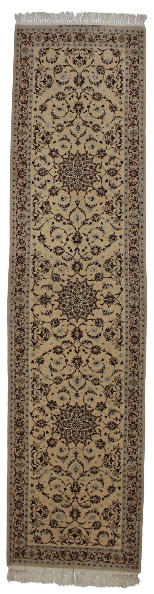 Canvello Hand Made Formal Medallion Silkroad Isfahan Rug - 2'7'' X 10'7'' - Canvello