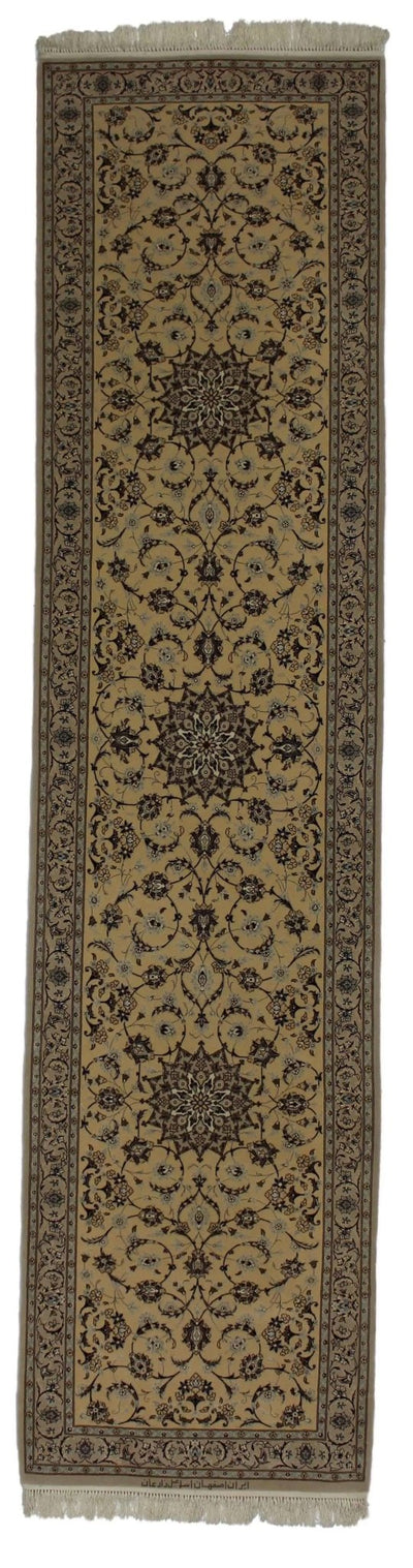 Canvello Hand Made Formal Medallion Silkroad Isfahan Rug - 2'8'' X 10'11'' - Canvello