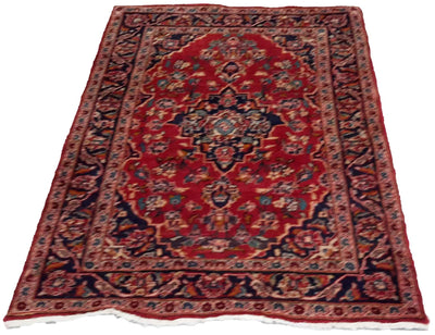 Canvello Hand Made Formal Medallion Silkroad Kashan Rug - 3'1'' X 5'0'' - Canvello