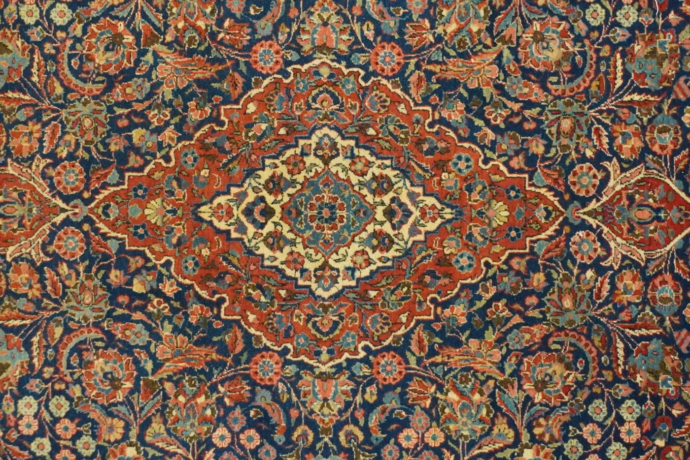 Canvello Hand Made Formal Medallion Silkroad Kashan Rug - 7'1'' X 10'3'' - Canvello