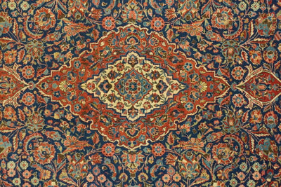 Canvello Hand Made Formal Medallion Silkroad Kashan Rug - 7'1'' X 10'3'' - Canvello