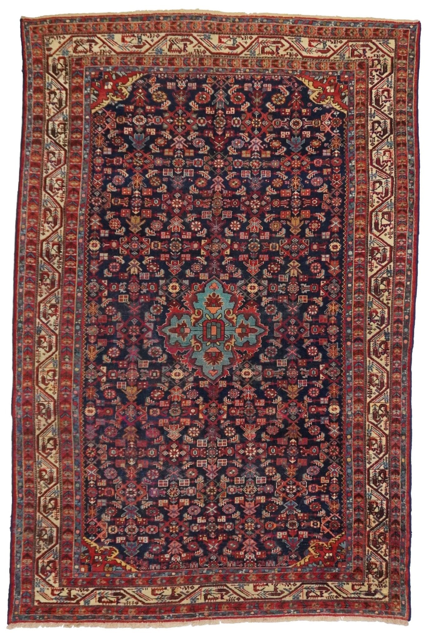 Canvello Hand Made Formal Medallion Silkroad Mahal Rugs - 6'8'' X 9'9'' - Canvello