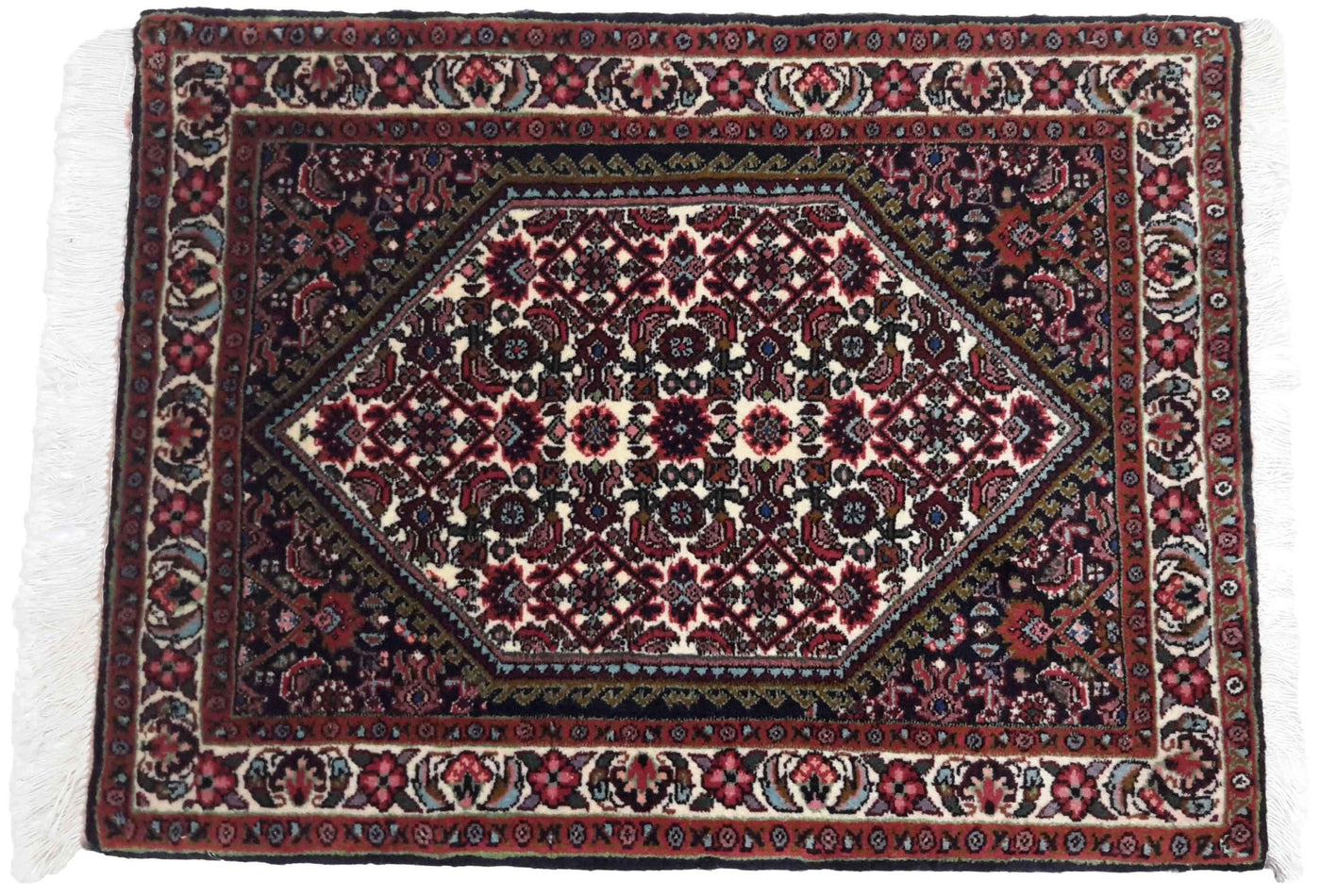 Canvello Hand Made Formal Medallion Silkroad Saurogh Rug - 1'9'' X 2'4'' - Canvello