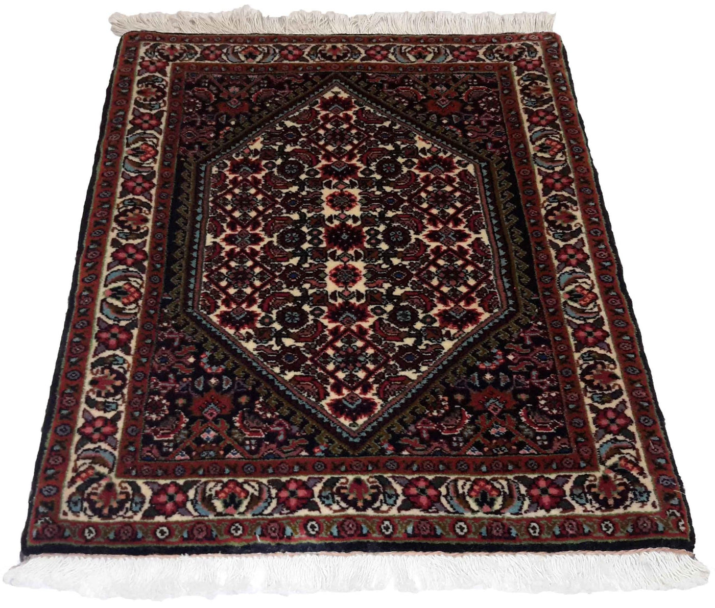 Canvello Hand Made Formal Medallion Silkroad Saurogh Rug - 1'9'' X 2'4'' - Canvello