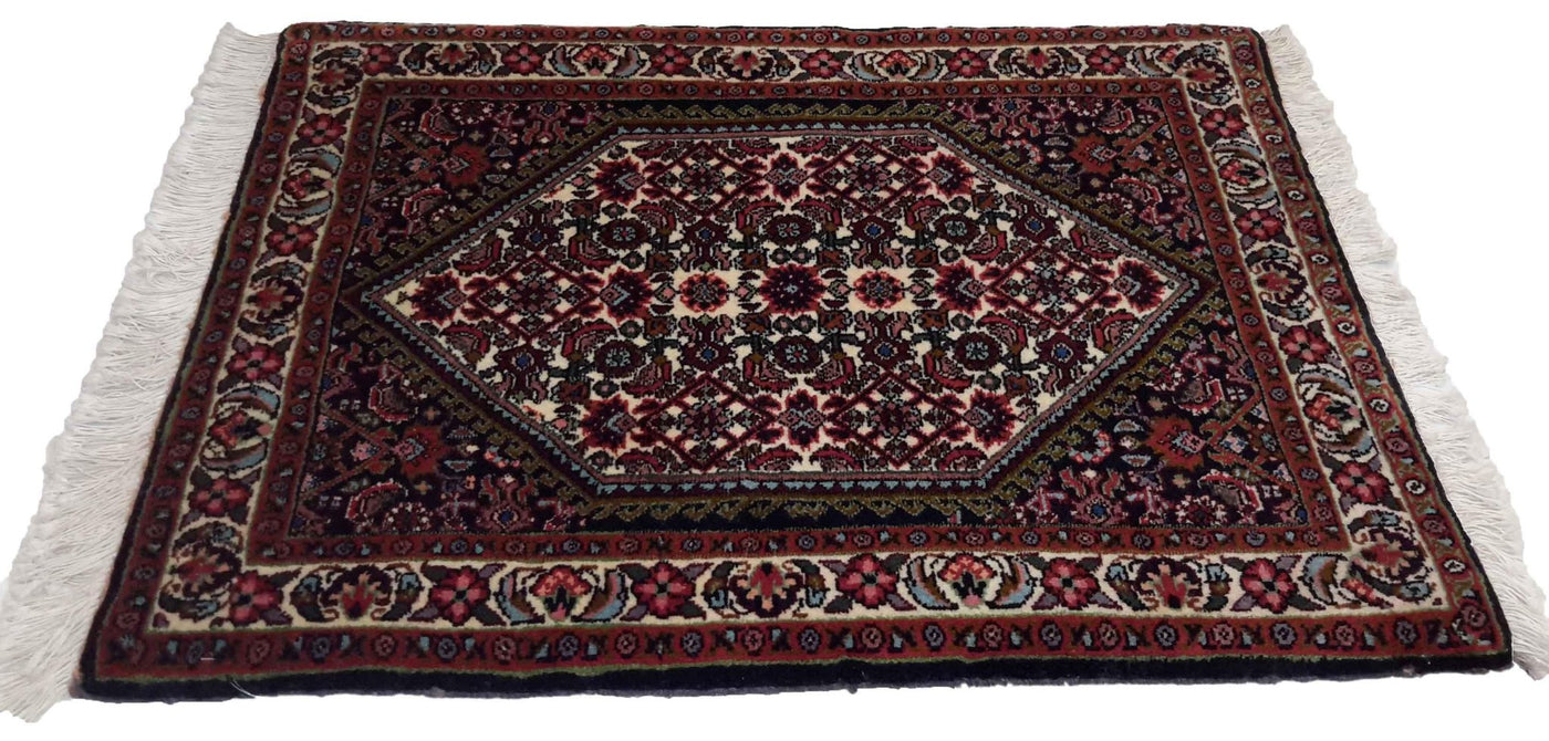 Canvello Hand Made Formal Medallion Silkroad Saurogh Rug - 1'9'' X 2'4'' - Canvello