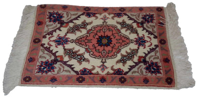 Canvello Hand Made Formal Medallion Silkroad Tabriz Rug - 1'0'' X 1'4'' - Canvello