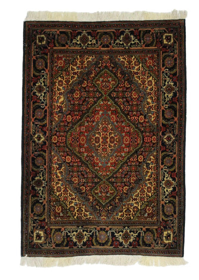 Canvello Hand Made Formal Medallion Silkroad Tabriz Rug - 3'5'' X 4'10'' - Canvello