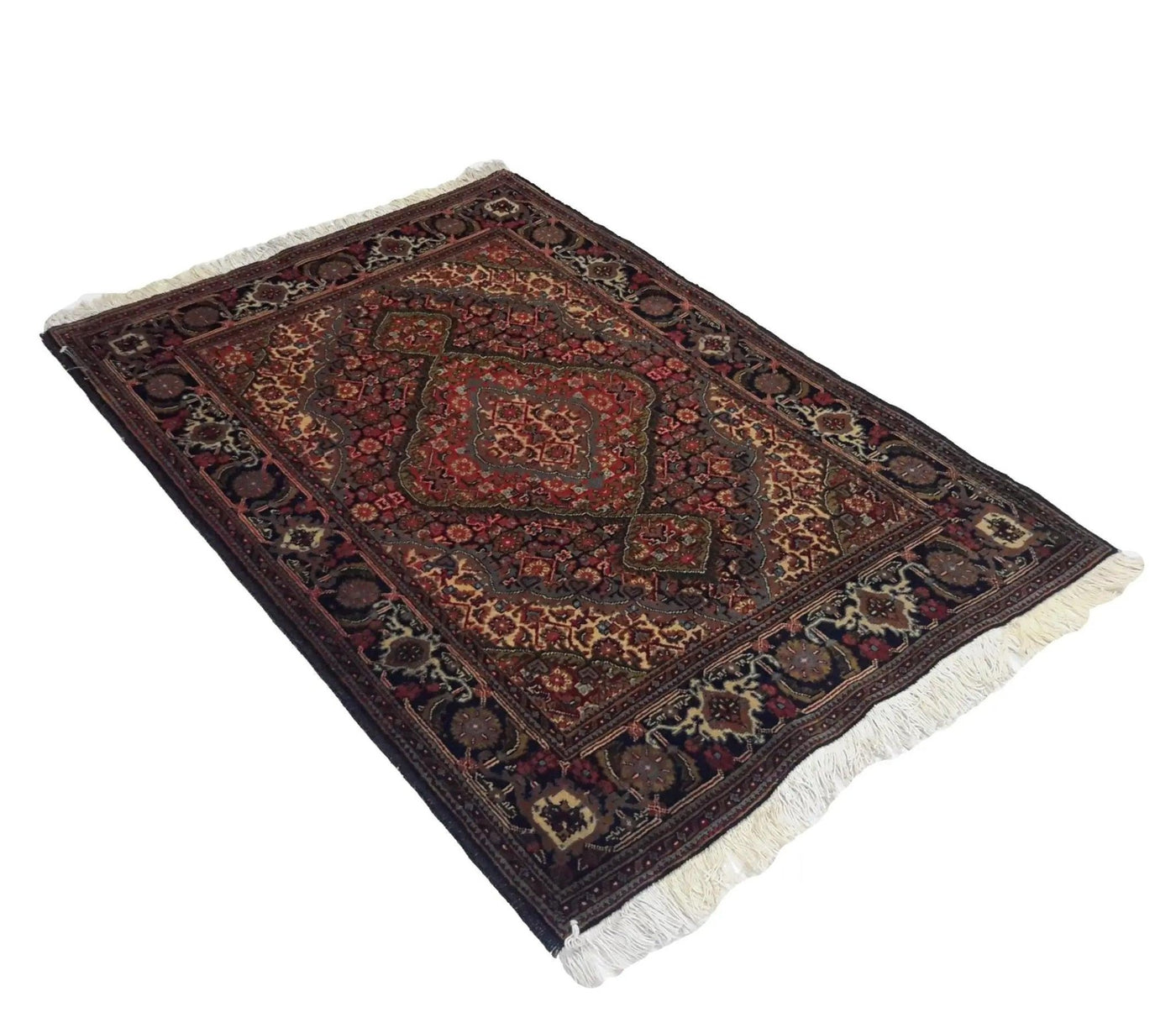 Canvello Hand Made Formal Medallion Silkroad Tabriz Rug - 3'5'' X 4'10'' - Canvello