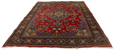 Canvello Hand Made Formal Medallion Silkroad Tabriz Rug - 7'1'' X 10'9'' - Canvello