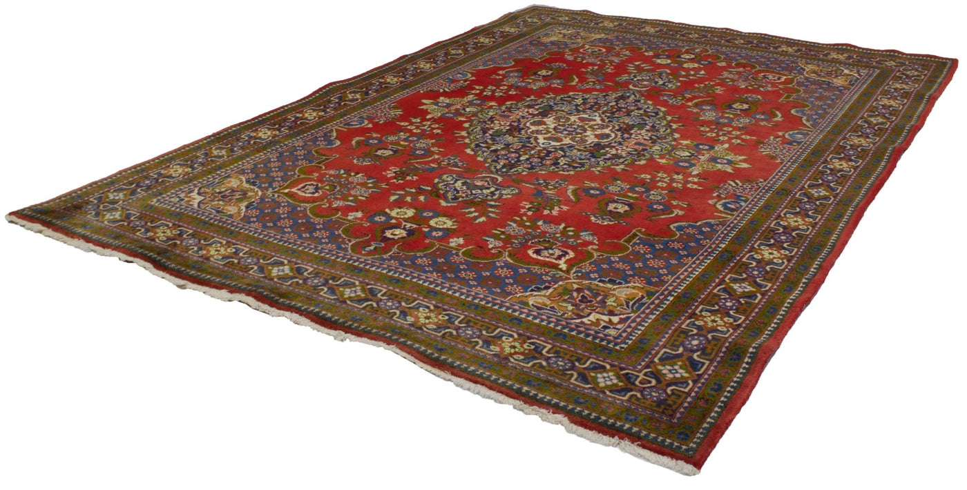 Canvello Hand Made Formal Medallion Silkroad Tabriz Rug - 7'1'' X 10'9'' - Canvello