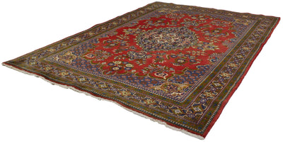 Canvello Hand Made Formal Medallion Silkroad Tabriz Rug - 7'1'' X 10'9'' - Canvello