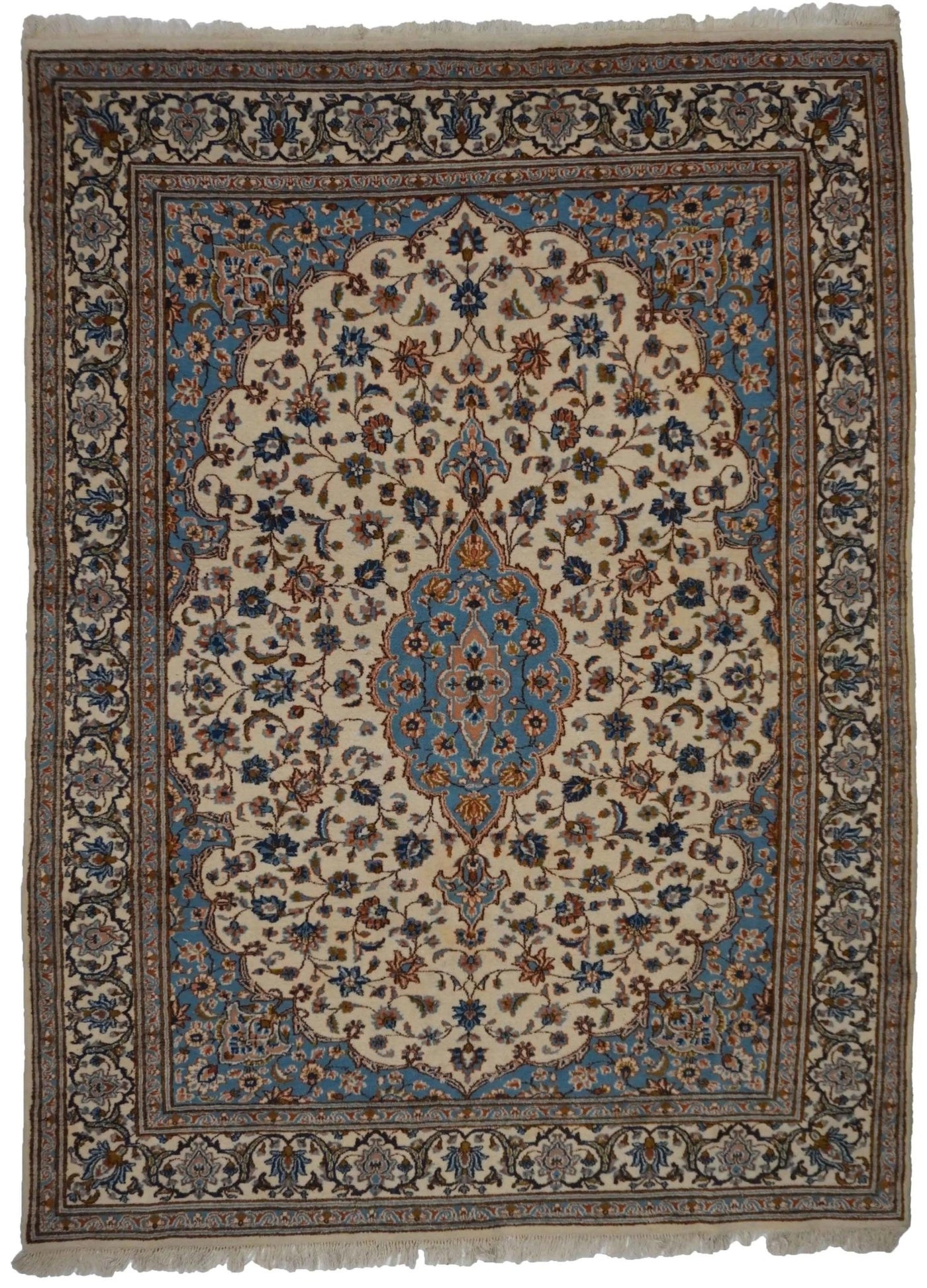 Canvello Hand Made Formal Medallion Silkroad Tabriz Rug - 7'7'' X 10'4'' - Canvello