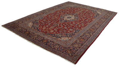 Canvello Hand Made Formal Medallion Silkroad Yamout Rug - 9'0'' X 12'7'' - Canvello