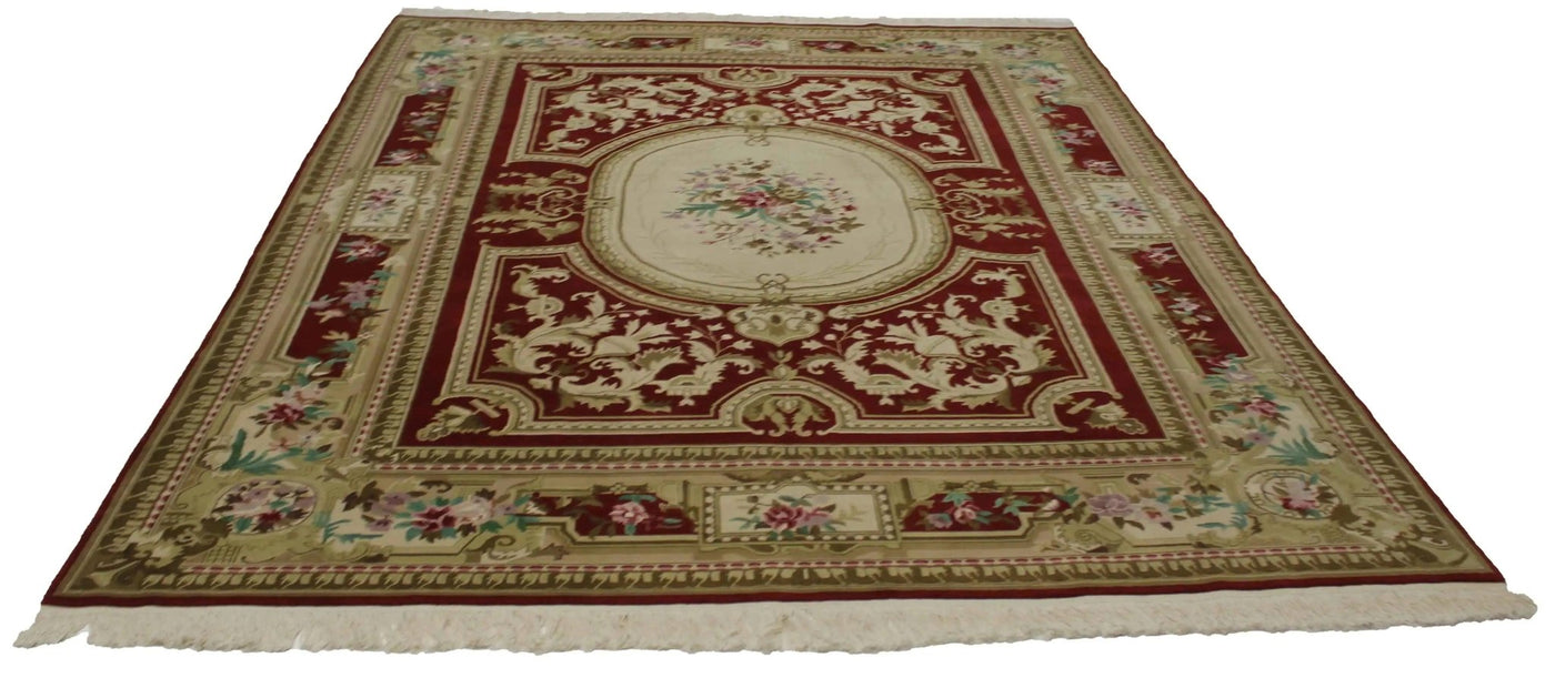 Canvello Hand Made Formal Medallion Sino Sino Rug - 8'6'' X 11'6'' - Canvello