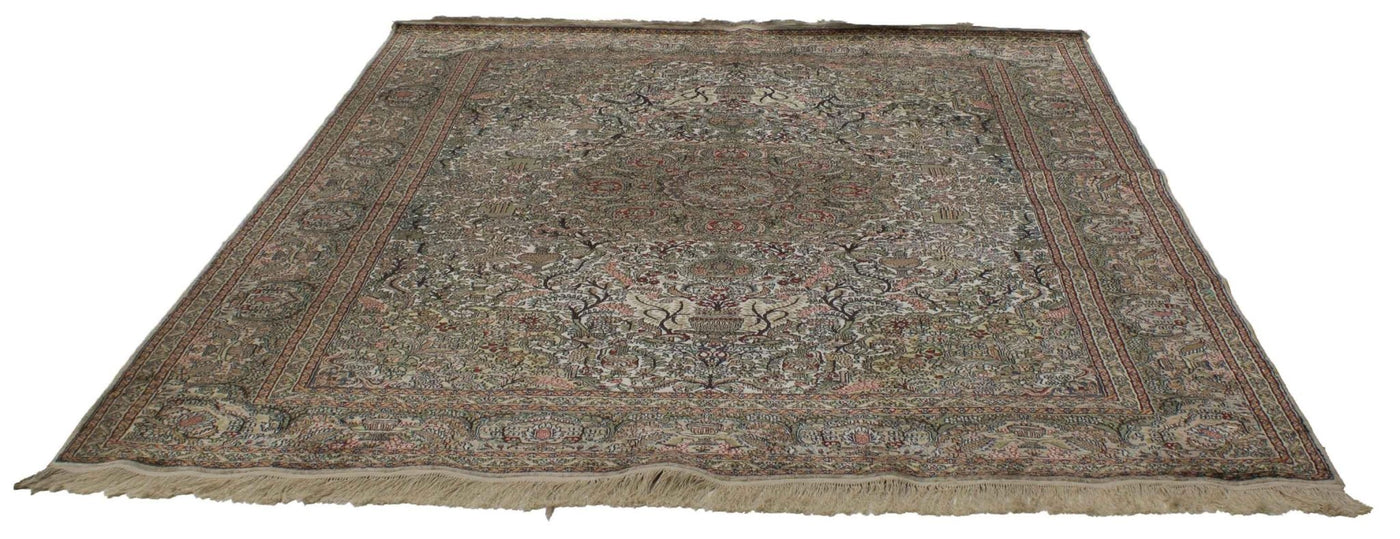 Canvello Hand Made Formal Medallion Sino Tabriz Rug - 6'2'' X 8'10'' - Canvello