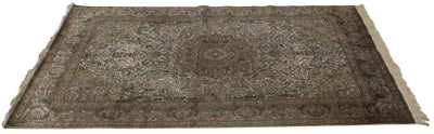 Canvello Hand Made Formal Medallion Sino Tabriz Rug - 6'2'' X 8'10'' - Canvello