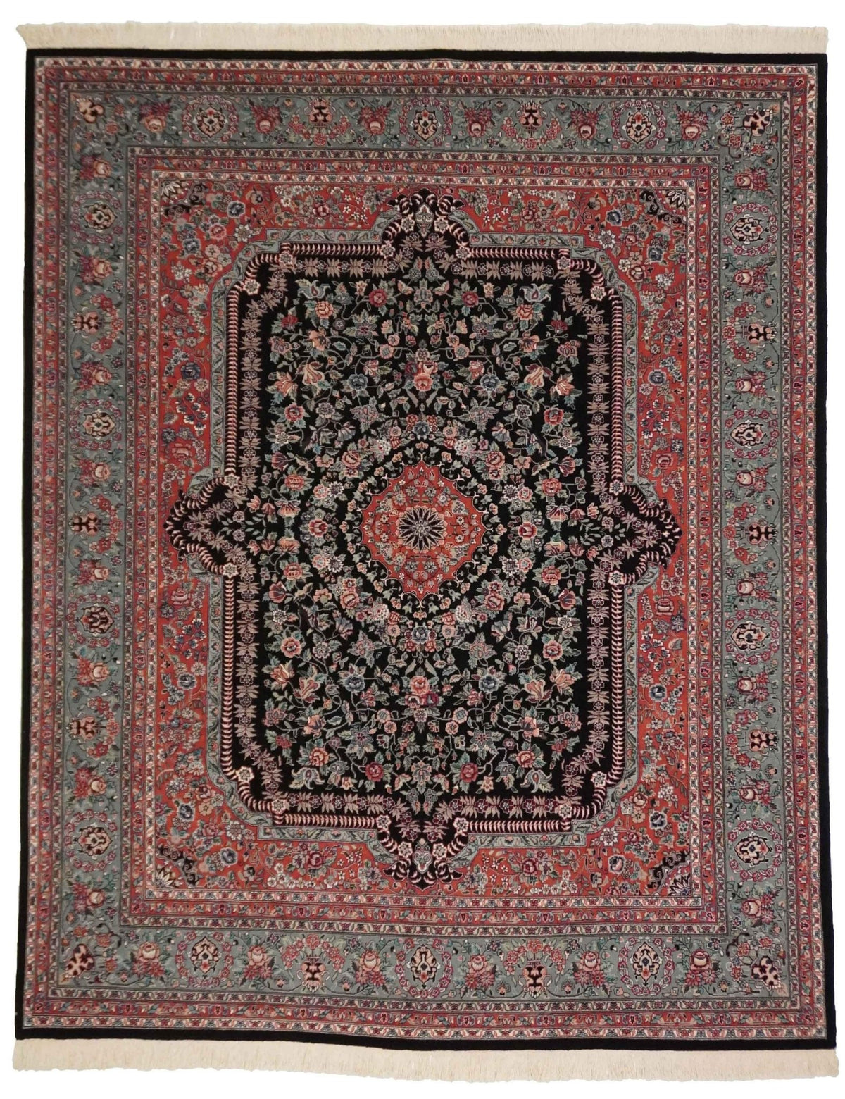 Canvello 手工製作正式獎章 Sino Tabriz 地毯 - 8'0'' X 10'0''