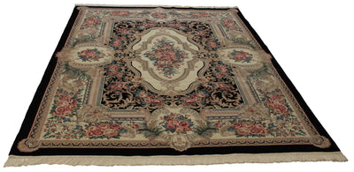 Canvello Hand Made Formal Medallion Sino Tabriz Rug - 8'6'' X 11'6'' - Canvello