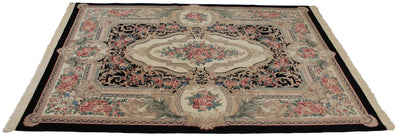 Canvello Hand Made Formal Medallion Sino Tabriz Rug - 8'6'' X 11'6'' - Canvello