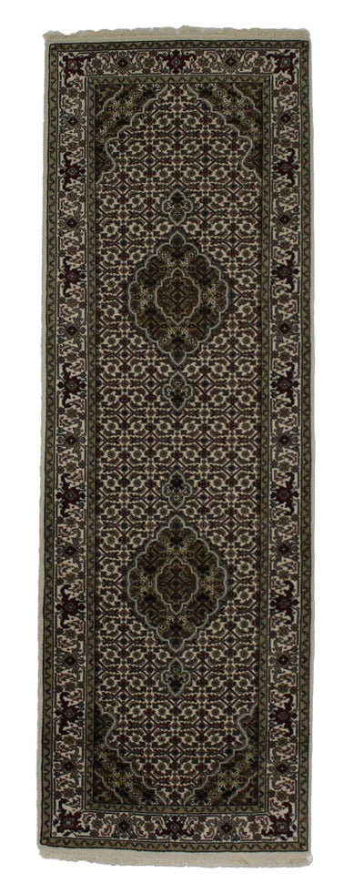 Canvello Hand Made Formal Panel Indo Tabriz Rug - 2'7'' X 8'2'' - Canvello