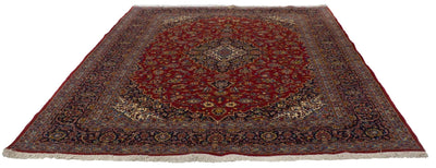 Canvello Hand Made Medallion Silkroad Kashan Rug - 7'1'' X 10'0'' - Canvello