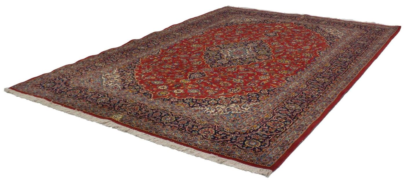 Canvello Hand Made Medallion Silkroad Kashan Rug - 7'1'' X 10'0'' - Canvello