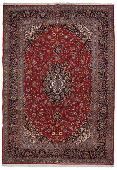 Canvello Hand Made Medallion Silkroad Kashan Rug - 7'1'' X 10'0'' - Canvello