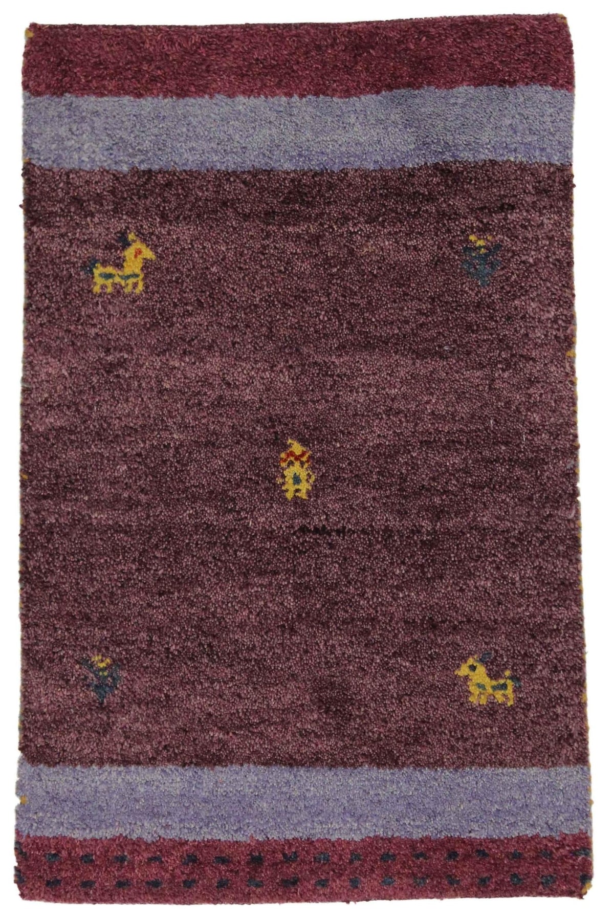 Canvello Hand Made Modern All Over Indo Gabbeh Rug - 1'10'' X 2'11''