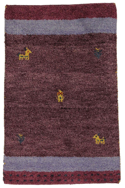 Canvello Hand Made Modern All Over Indo Gabbeh Rug - 1'10'' X 2'11'' - Canvello