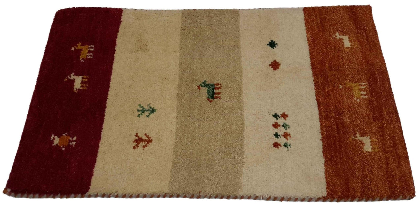 Canvello Hand Made Modern All Over Indo Gabbeh Rug - 1'11'' X 2'11'' - Canvello