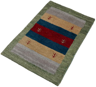 Canvello Hand Made Modern All Over Indo Gabbeh Rug - 1'11'' X 2'11'' - Canvello