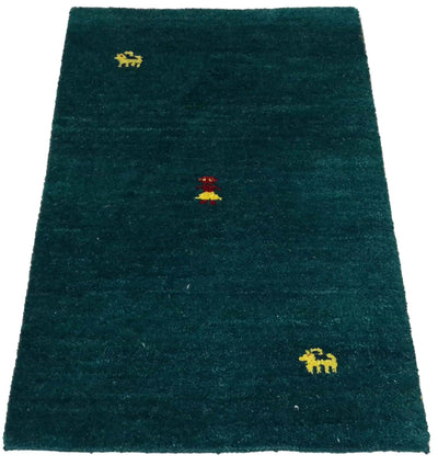 Canvello Hand Made Modern All Over Indo Gabbeh Rug - 1'11'' X 2'11'' - Canvello