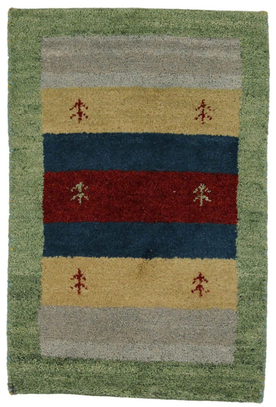 Canvello Hand Made Modern All Over Indo Gabbeh Rug - 1'11'' X 2'11'' - Canvello