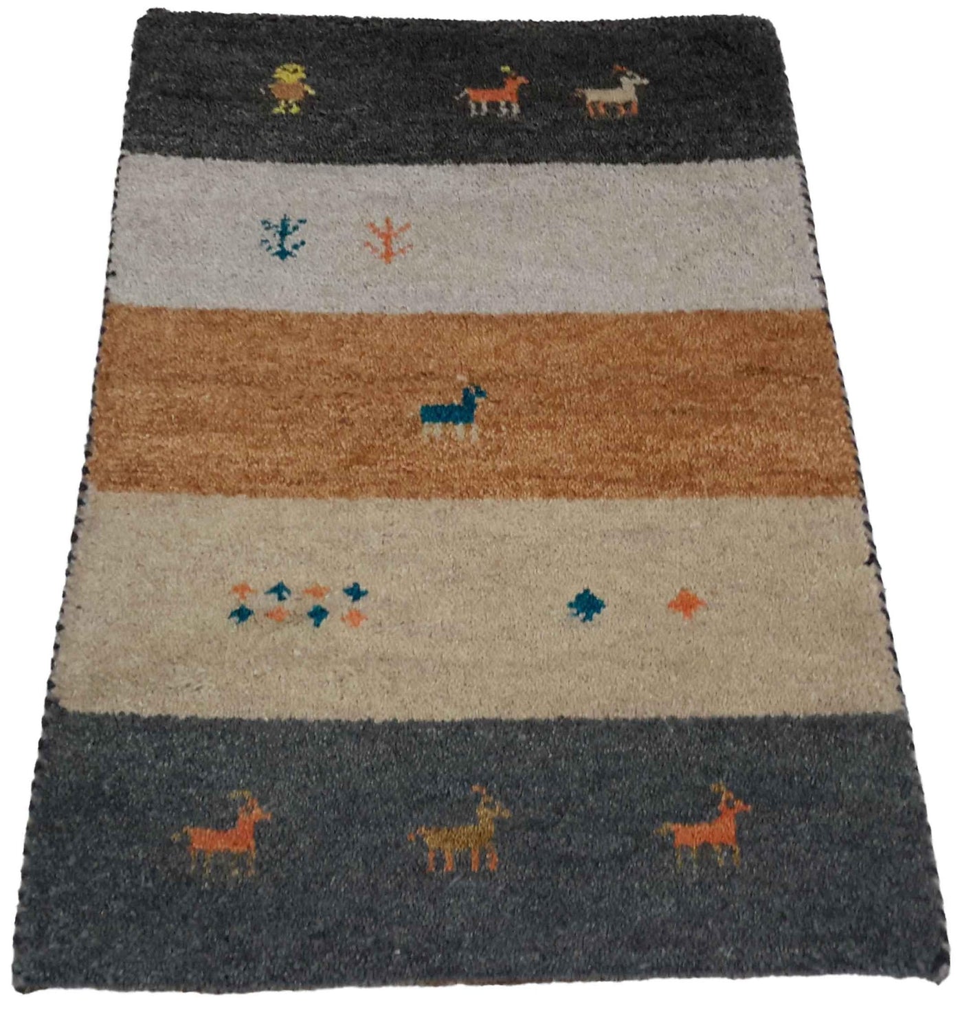 Canvello Hand Made Modern All Over Indo Gabbeh Rug - 1'11'' X 2'11'' - Canvello