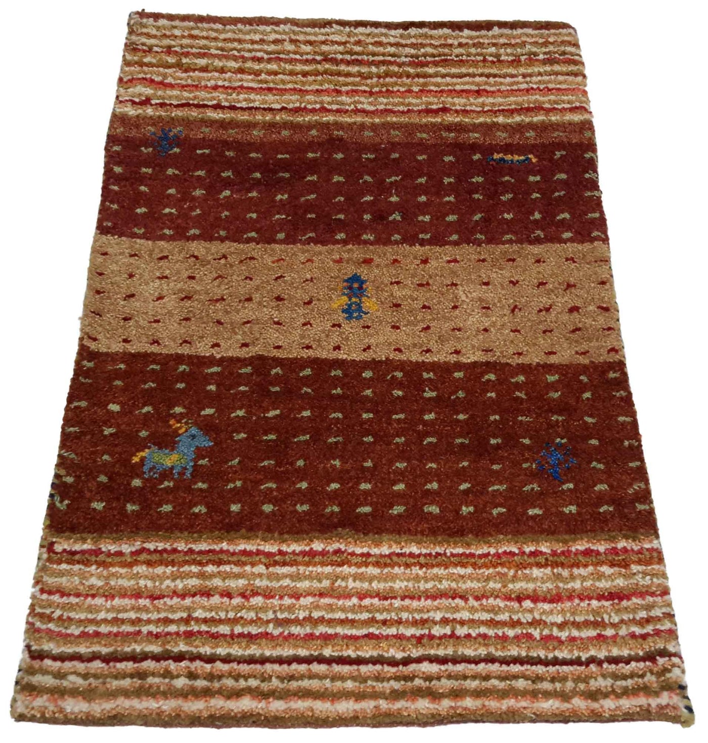 Canvello Hand Made Modern All Over Indo Gabbeh Rug - 1'11'' X 2'11'' - Canvello