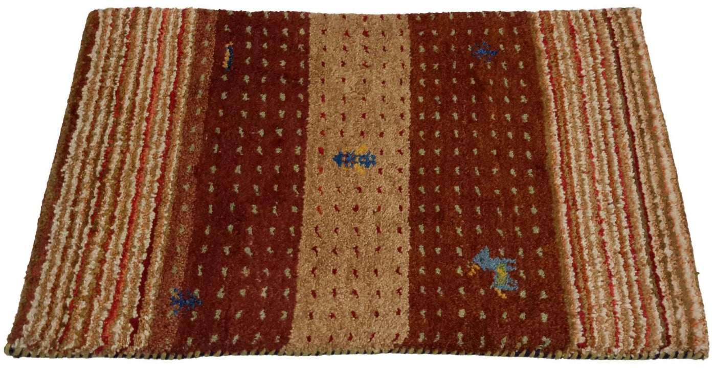 Canvello Hand Made Modern All Over Indo Gabbeh Rug - 1'11'' X 2'11'' - Canvello