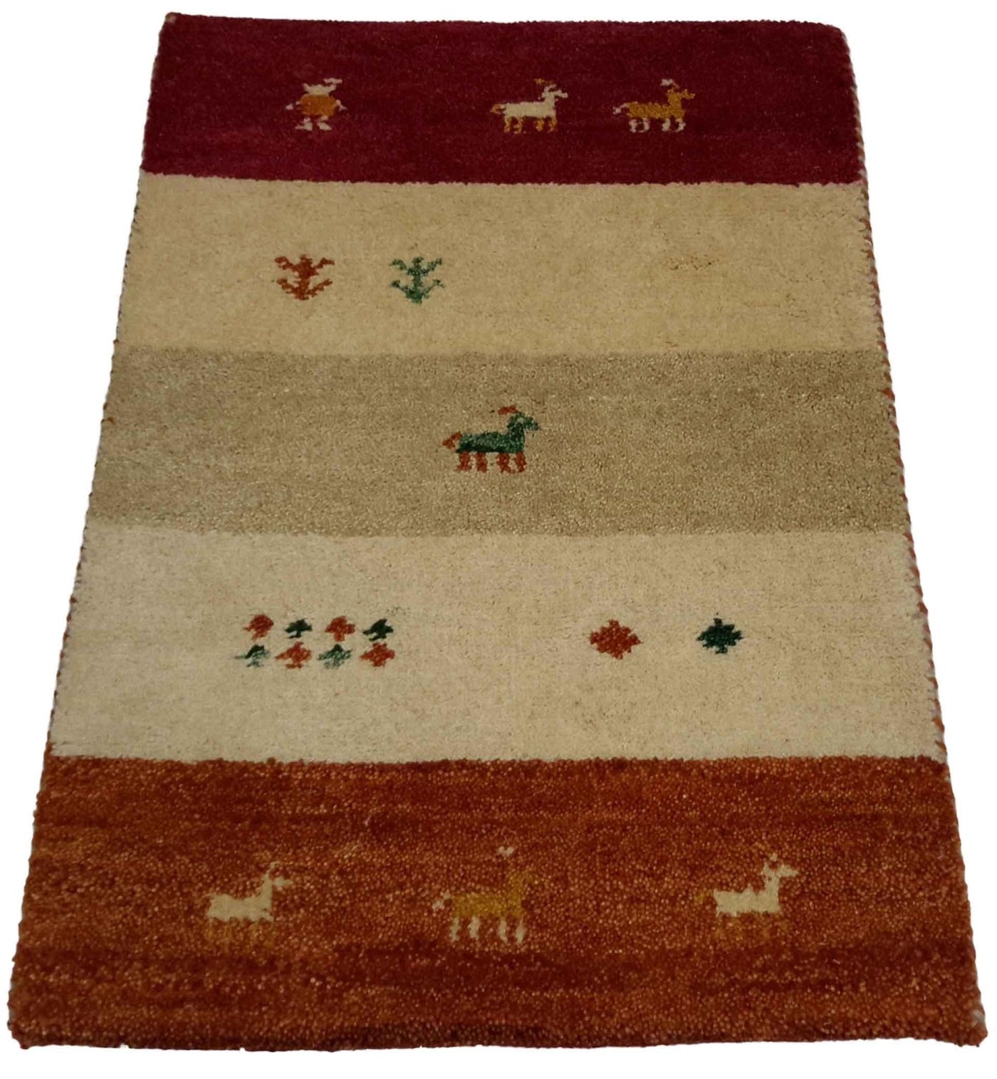 Canvello Hand Made Modern All Over Indo Gabbeh Rug - 1'11'' X 2'11'' - Canvello