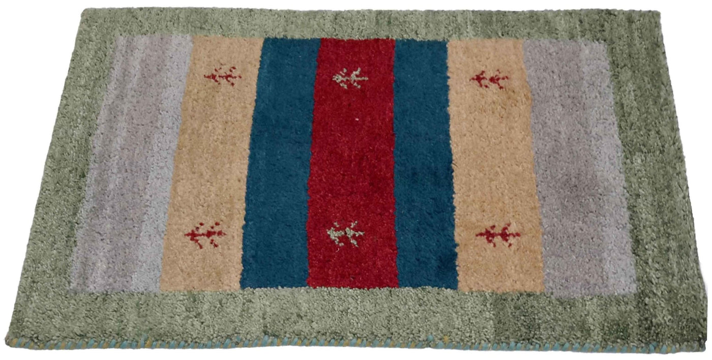 Canvello Hand Made Modern All Over Indo Gabbeh Rug - 1'11'' X 2'11'' - Canvello