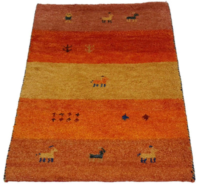 Canvello Hand Made Modern All Over Indo Gabbeh Rug - 1'11'' X 2'11'' - Canvello