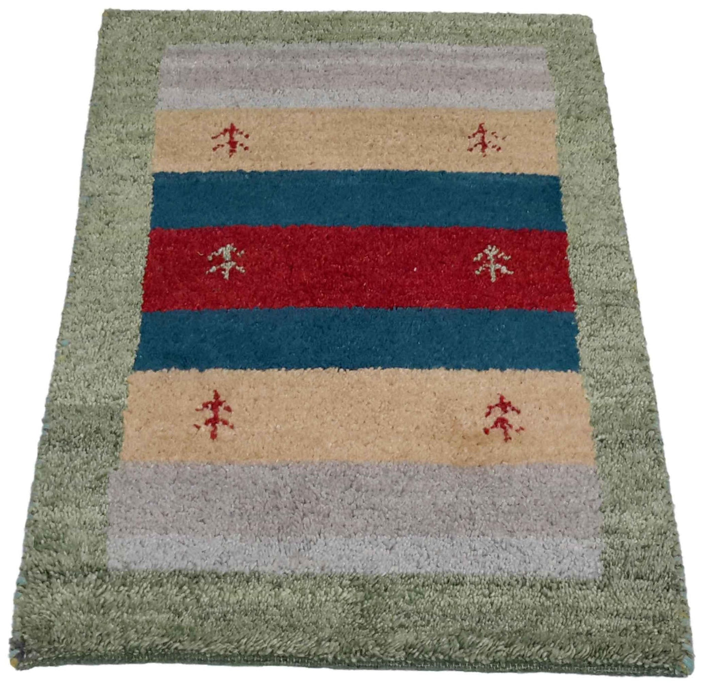 Canvello Hand Made Modern All Over Indo Gabbeh Rug - 1'11'' X 2'11'' - Canvello