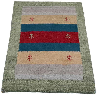 Canvello Hand Made Modern All Over Indo Gabbeh Rug - 1'11'' X 2'11'' - Canvello