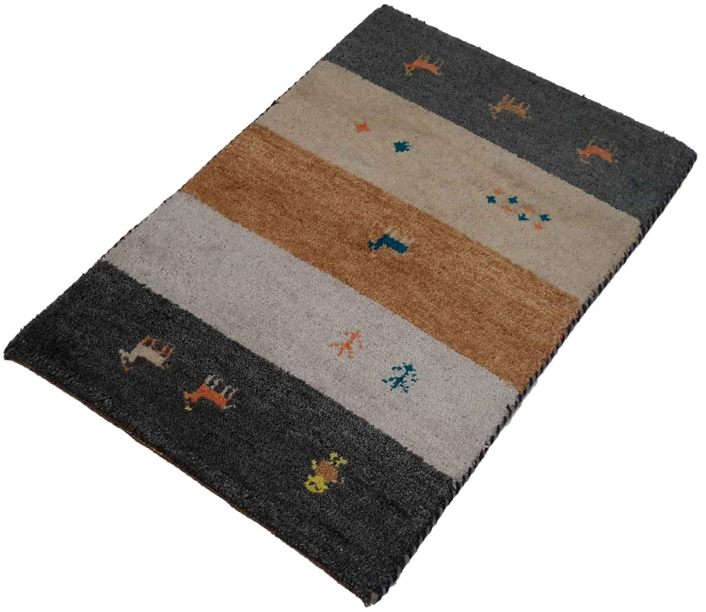 Canvello Hand Made Modern All Over Indo Gabbeh Rug - 1'11'' X 2'11'' - Canvello